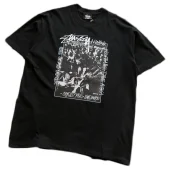 Футболка Stussy Print With People In Square With Lettering Around "Black"