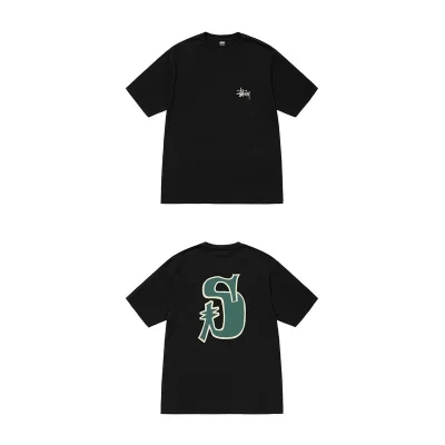 Футболка Stussy With Capital Letter S "Black" фото № 2
