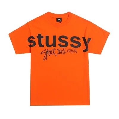 Футболка Stussy 100 Percent Cotton "Orange" фото № 2