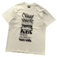 Футболка Stussy Front Lettering In Rectangle "Beige"