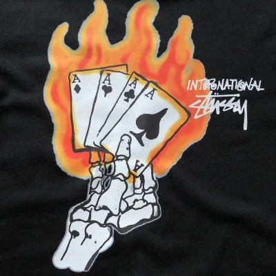Футболка Stussy Burning Playing Cards Print "Black" фото № 4 Футболка Stussy Burning Playing Cards Print "Black" фото № 4