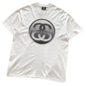 Футболка Stussy Letters Inside Circle Print Front "White"