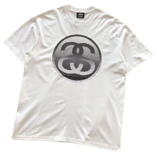 Футболка Stussy Letters Inside Circle Print Front "White"