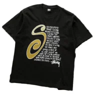 Футболка Stussy Big Letter With Text "Black"