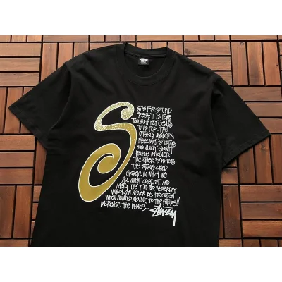 Футболка Stussy Big Letter With Text "Black" фото № 5