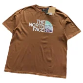 Футболка The North Face Logo With Small Mountain Print "Brown"