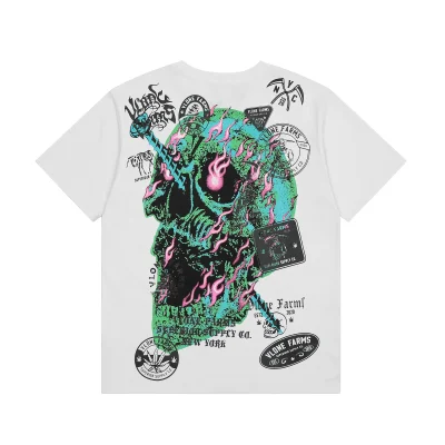 Футболка Vlone Multi Text Skull "White" фото № 2