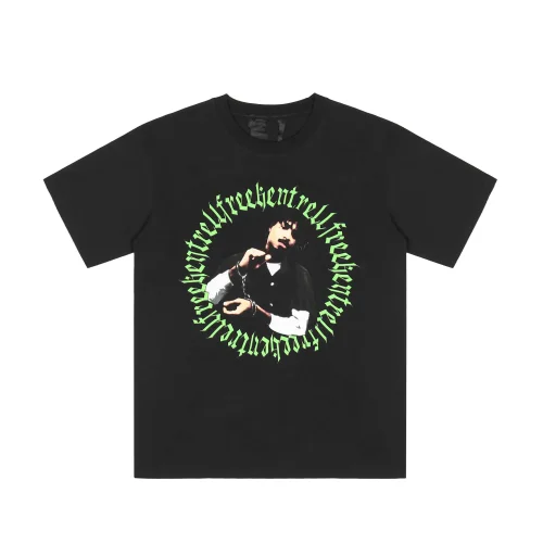 Футболка Vlone Green Print V Two Hands "Black"