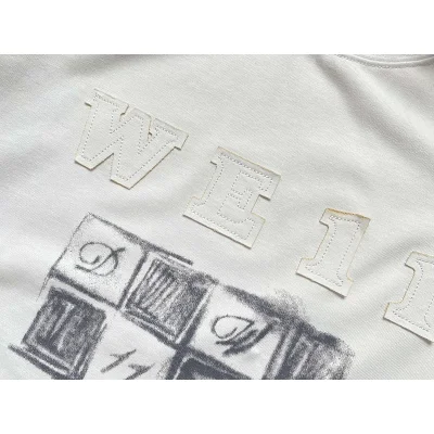 Футболка We11done Chess Board "White" фото № 6