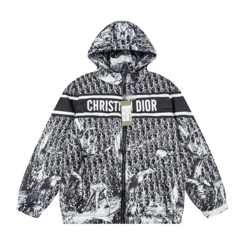 Пуховик Christian Dior Front Logo "Black/White"