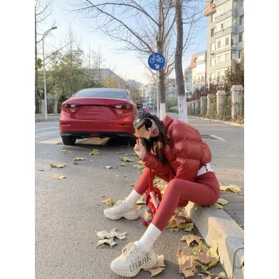 Пуховик North Face Front Zip Style "Burgundy" фото № 8