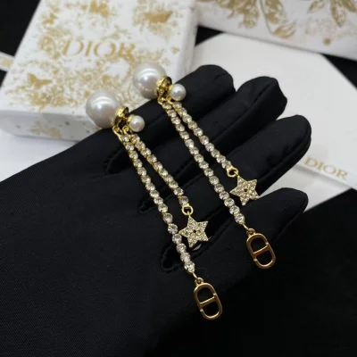 Серьги Dior Decoration With Ball - Star "Gold" фото № 4