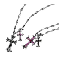 Подвеска Chrome Hearts Decorated Double Cross And Symbols "Silver"