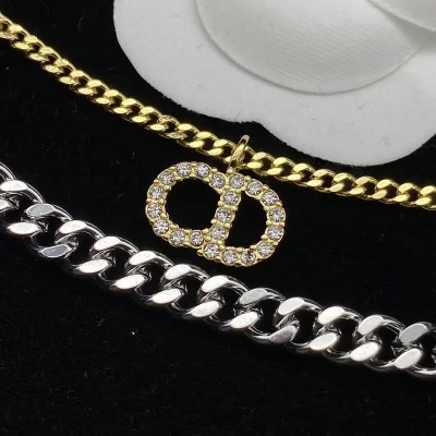 Ожерелье Dior Decoration With Symbols - Two Chains "Silver" фото № 5