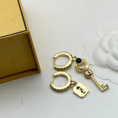 Серьги Fendi Key And Lock "Gold" фото № 2 Серьги Fendi Key And Lock "Gold" фото № 2