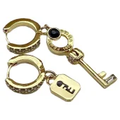 Серьги Fendi Key And Lock "Gold"