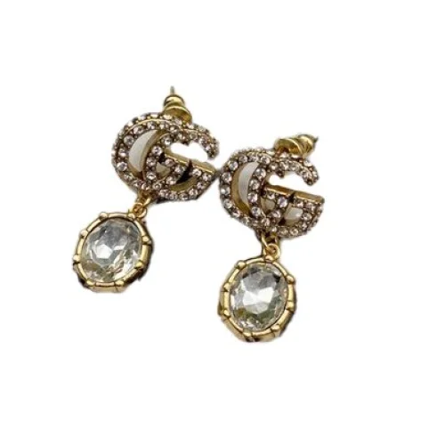 Серьги Gucci With Gem "White"