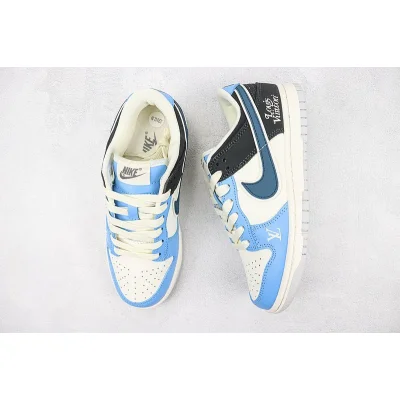 Louis Vuitton x Nike SB Dunk Low "Navy Blue/White/Black" фото № 6