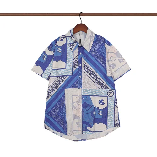 Рубашка Christian Dior Short Sleeve "Blue"