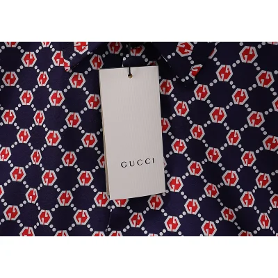 Рубашка Gucci Short Sleeve Kaleidoscope "Blue" фото № 7