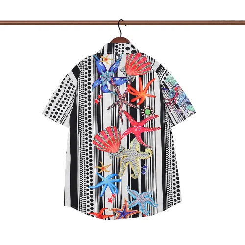 Рубашка Versace Short Sleeve Corals "White/Blue"