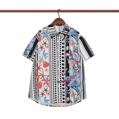 Рубашка Versace Short Sleeve Corals "White/Blue" фото № 2 Рубашка Versace Short Sleeve Corals "White/Blue" фото № 2