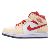 Air Jordan 1 Mid "Light Curry Cardinal (GS)"