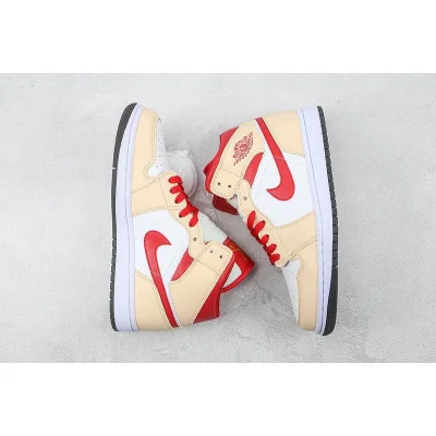 Air Jordan 1 Mid "Light Curry Cardinal (GS)" фото № 7