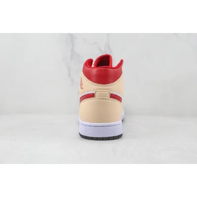 Air Jordan 1 Mid "Light Curry Cardinal (GS)" фото № 8