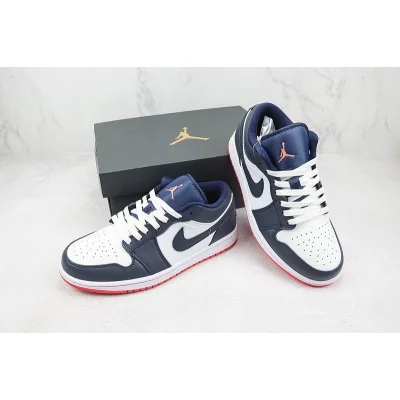 Air Jordan 1 Low "Dark Blue/White/Red Foot" фото № 7