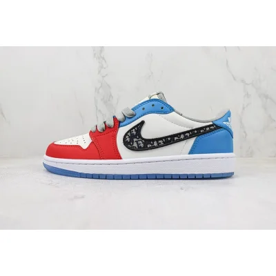 Dior x Air Jordan 1 Low "Dior/Red&Blue" фото № 2