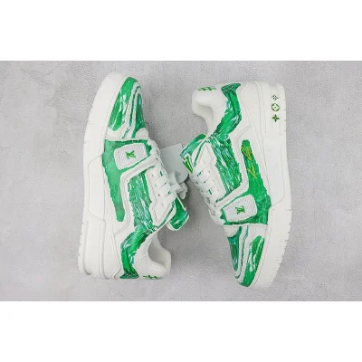 Louis Vuitton LV Trainer 2021 Low "White Green 5" фото № 7