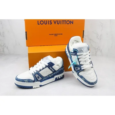 Louis Vuitton LV Trainer 2021 Low "Monogram Denim/White" фото № 7