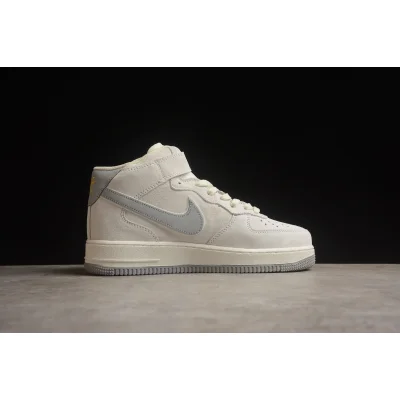 Nike Air Force 1 Mid "Grey/Gold/White" фото № 2