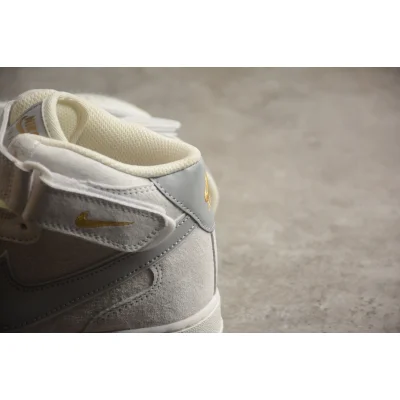 Nike Air Force 1 Mid "Grey/Gold/White" фото № 9