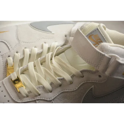 Nike Air Force 1 Mid "Grey/Gold/White" фото № 8