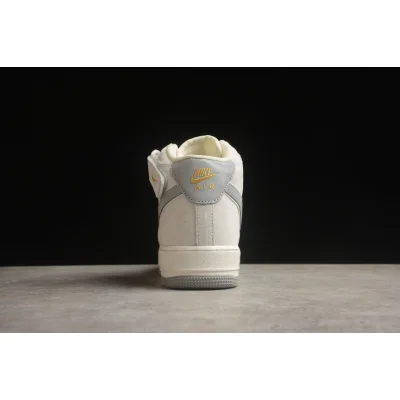 Nike Air Force 1 Mid "Grey/Gold/White" фото № 5