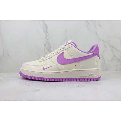 A Bathing Ape x Nike Air Force 1 Low "Off White/Neon Purple" фото № 2