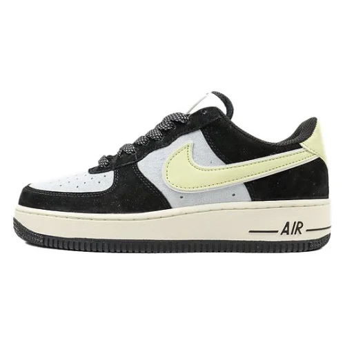 Nike Air Force 1 Low "Black/Neon Yellow Swoosh"