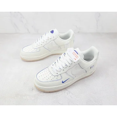 Nike Air Force 1 07 Low "Cream White/Navy Blue Swoosh" фото № 5
