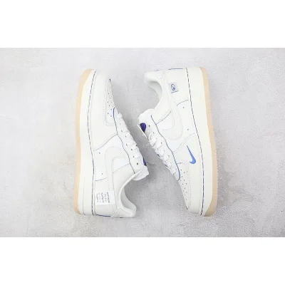 Nike Air Force 1 07 Low "Cream White/Navy Blue Swoosh" фото № 6