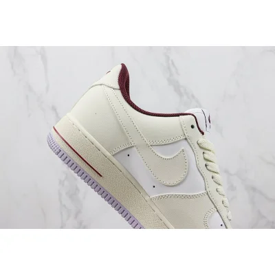 Nike Air Force 1 Low "Cream White/White/Purple/Burugundy" фото № 3
