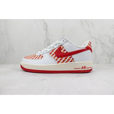 Nike Air Force 1 Low "White/Red/Orange" фото № 2