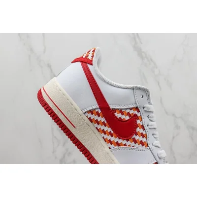 Nike Air Force 1 Low "White/Red/Orange" фото № 3