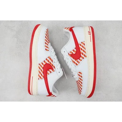 Nike Air Force 1 Low "White/Red/Orange" фото № 6