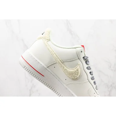 Nike Air Force 1 Low "White/Grey/Red/Gold" фото № 3