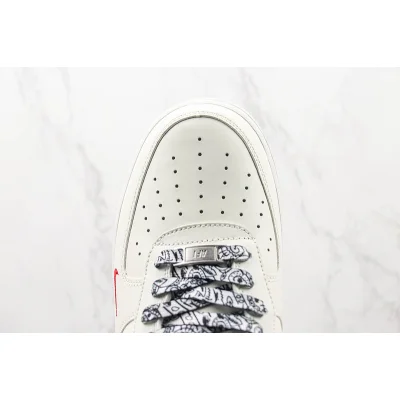 Nike Air Force 1 Low "White/Grey/Red/Gold" фото № 4