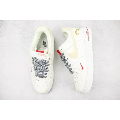 Nike Air Force 1 Low "White/Grey/Red/Gold" фото № 7