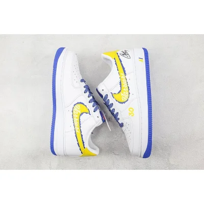 Nike Air Force 1 Low "Warriors/Yellow" фото № 7