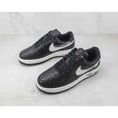 Louis Vuitton x Nike Air Force 1 Low "Black/White/Monogram" фото № 5